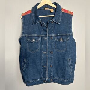 Wrangler paisley jean oversized vest size medium  Western  ranch barn